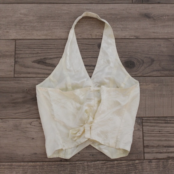 Mevisto Champagne Silk Vest with tie back - Picture 2 of 3